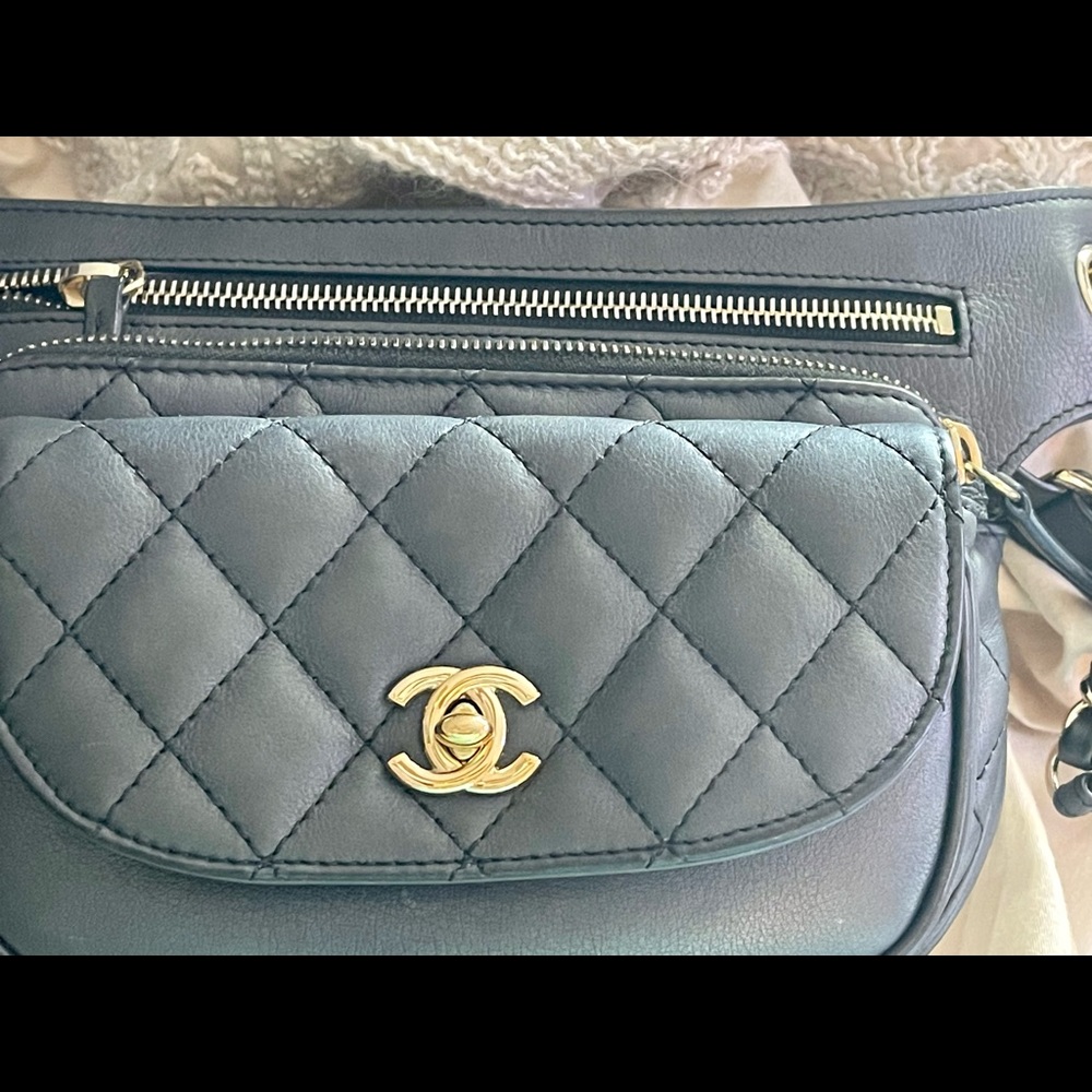 - Chanel Waist Bag rare find credit card pocket back
